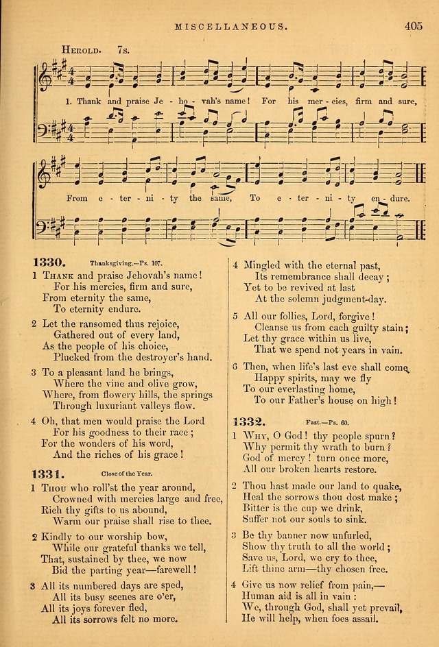 Songs for the Sanctuary; or Psalms and Hymns for Christian Worship (Baptist Ed.) page 406