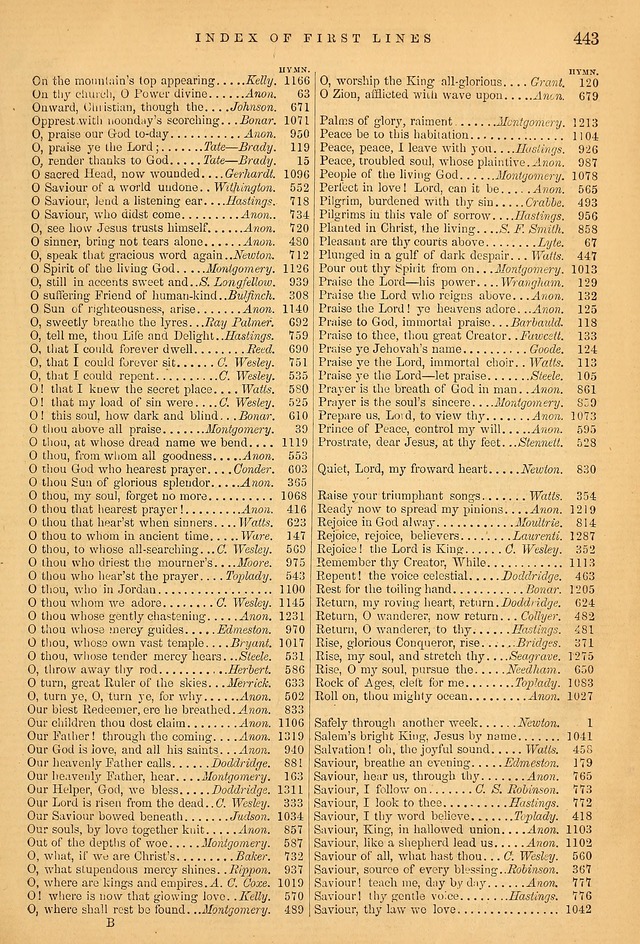 Songs for the Sanctuary; or Psalms and Hymns for Christian Worship (Baptist Ed.) page 442