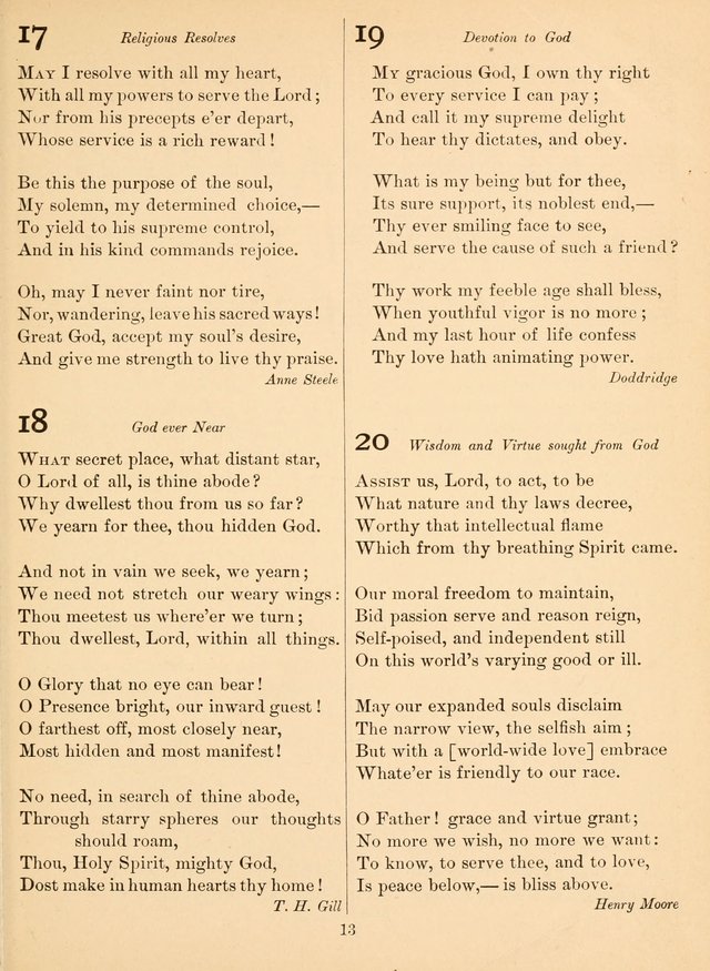 Sacred Songs For Public Worship: a hymn and tune book page 13