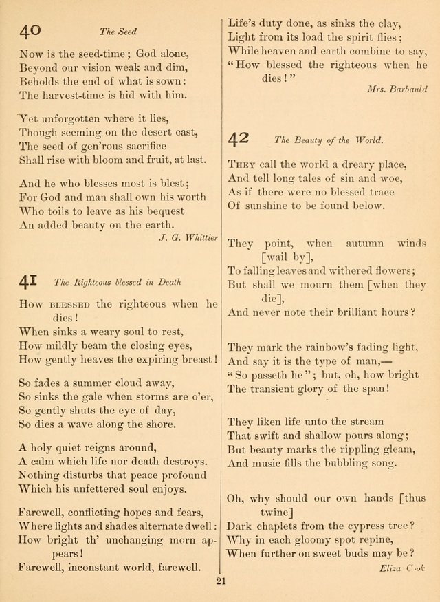 Sacred Songs For Public Worship: a hymn and tune book page 21