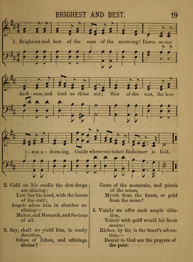 Sunday-School Songs: a new collection of hymns and tunes specially prepared for the use of Sunday-schools and for social and family worship. (3rd. ed.) page 19