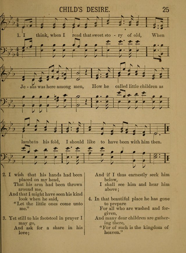 Sunday-School Songs: a new collection of hymns and tunes specially prepared for the use of Sunday-schools and for social and family worship. (3rd. ed.) page 25