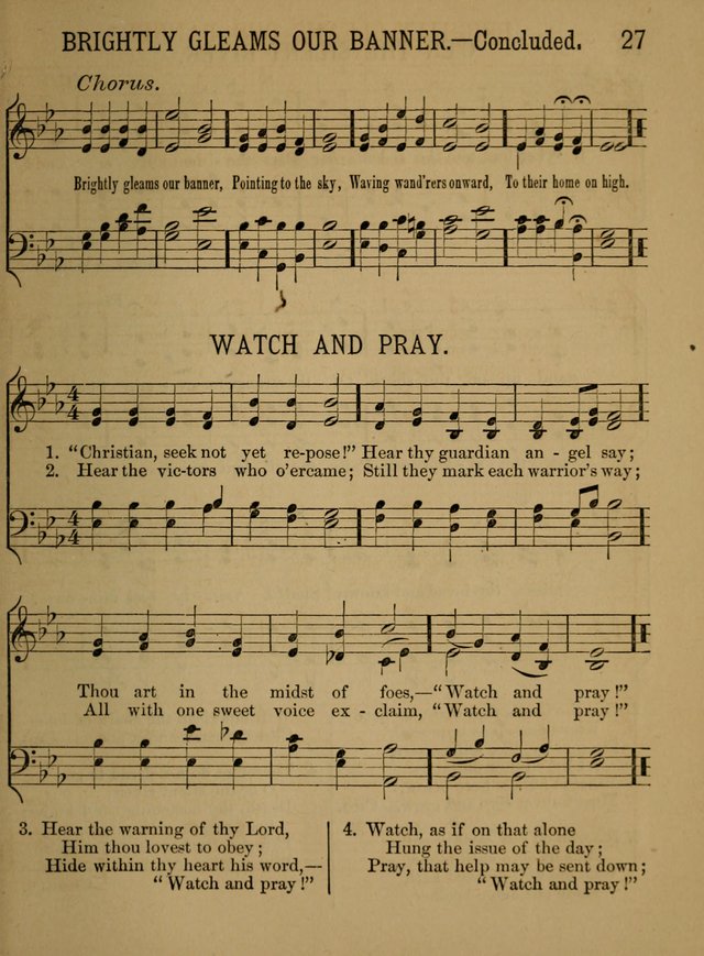 Sunday-School Songs: a new collection of hymns and tunes specially prepared for the use of Sunday-schools and for social and family worship. (3rd. ed.) page 27