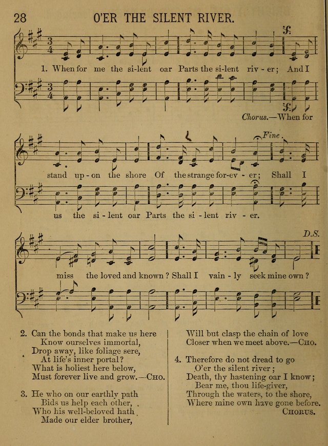 Sunday-School Songs: a new collection of hymns and tunes specially prepared for the use of Sunday-schools and for social and family worship. (3rd. ed.) page 28