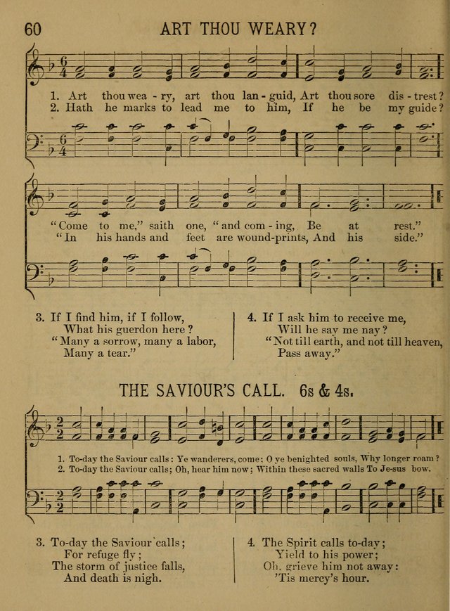 Sunday-School Songs: a new collection of hymns and tunes specially prepared for the use of Sunday-schools and for social and family worship. (3rd. ed.) page 60