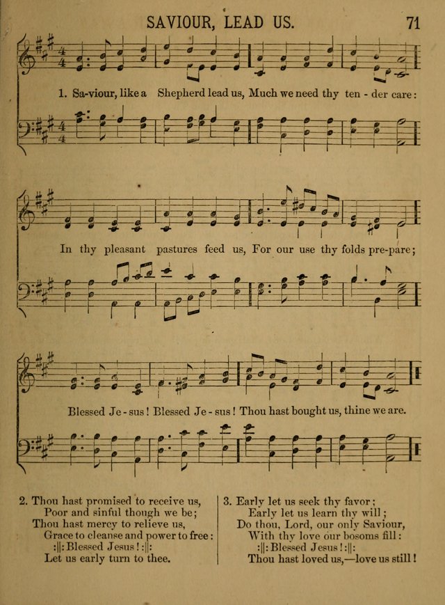 Sunday-School Songs: a new collection of hymns and tunes specially prepared for the use of Sunday-schools and for social and family worship. (3rd. ed.) page 71