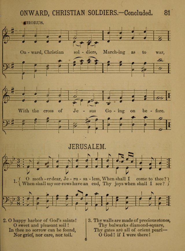 Sunday-School Songs: a new collection of hymns and tunes specially prepared for the use of Sunday-schools and for social and family worship. (3rd. ed.) page 81