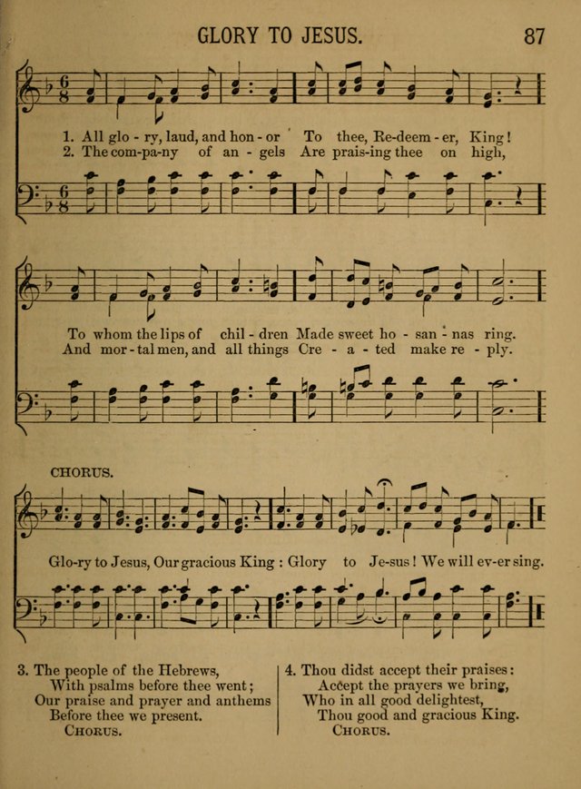 Sunday-School Songs: a new collection of hymns and tunes specially prepared for the use of Sunday-schools and for social and family worship. (3rd. ed.) page 87