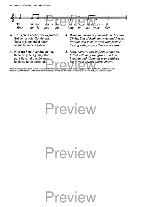 Santo, Santo, Santo: cantos para el pueblo de Dios = Holy, Holy, Holy: songs for the people of God page 103