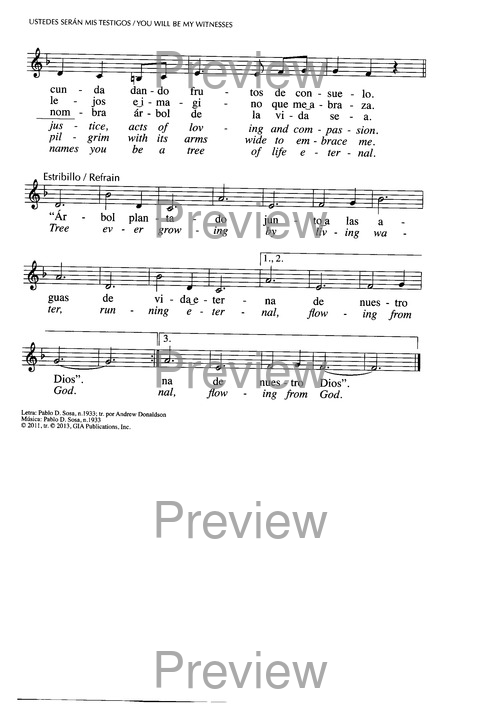 Santo, Santo, Santo: cantos para el pueblo de Dios = Holy, Holy, Holy: songs for the people of God page 388