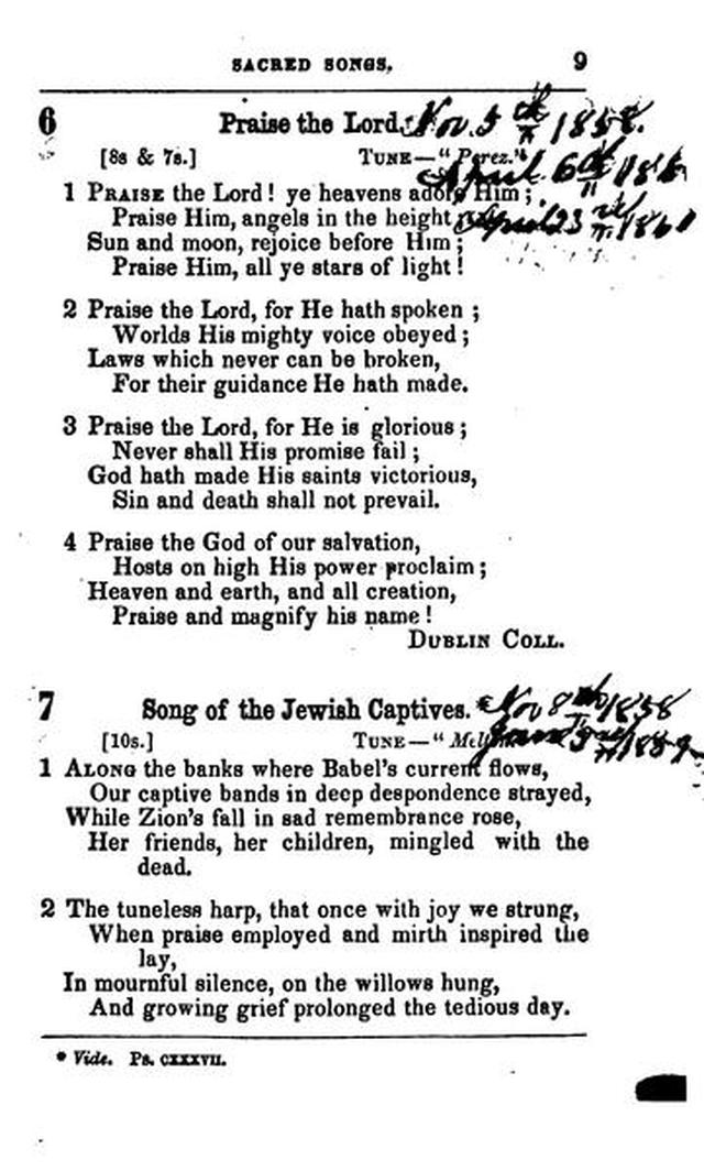 A Selection of Sacred Songs. 2nd ed. page 5