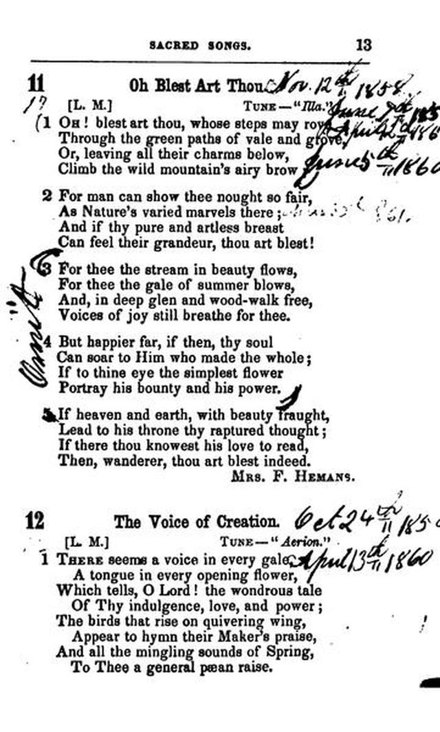 A Selection of Sacred Songs. 2nd ed. page 9