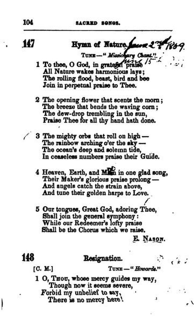 A Selection of Sacred Songs. 2nd ed. page 98