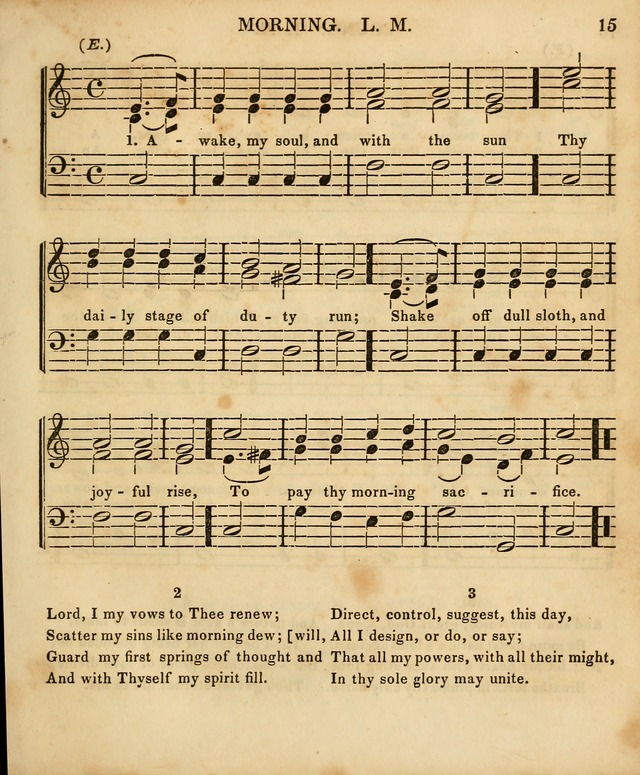 The Sunday School Singing Book: being a collection of hymns with appropriate music, designed as a guide and assistant to the devotional exercises of Sabbath schools and families...(3rd ed.) page 15