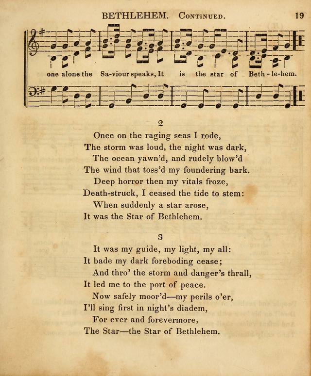 The Sunday School Singing Book: being a collection of hymns with appropriate music, designed as a guide and assistant to the devotional exercises of Sabbath schools and families...(3rd ed.) page 19