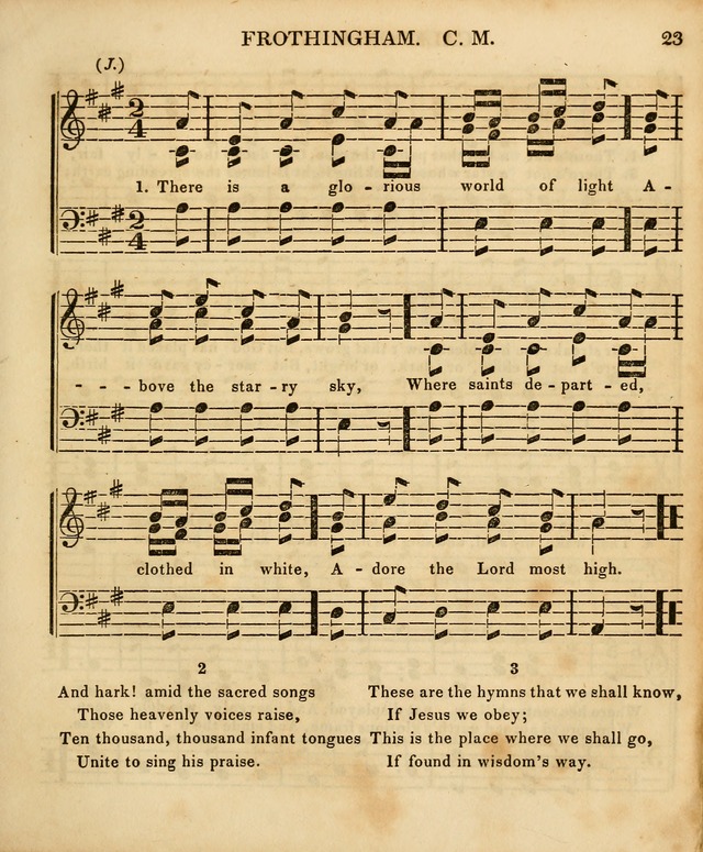 The Sunday School Singing Book: being a collection of hymns with appropriate music, designed as a guide and assistant to the devotional exercises of Sabbath schools and families...(3rd ed.) page 23