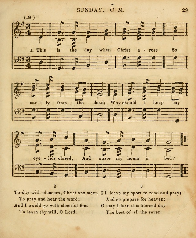 The Sunday School Singing Book: being a collection of hymns with appropriate music, designed as a guide and assistant to the devotional exercises of Sabbath schools and families...(3rd ed.) page 29