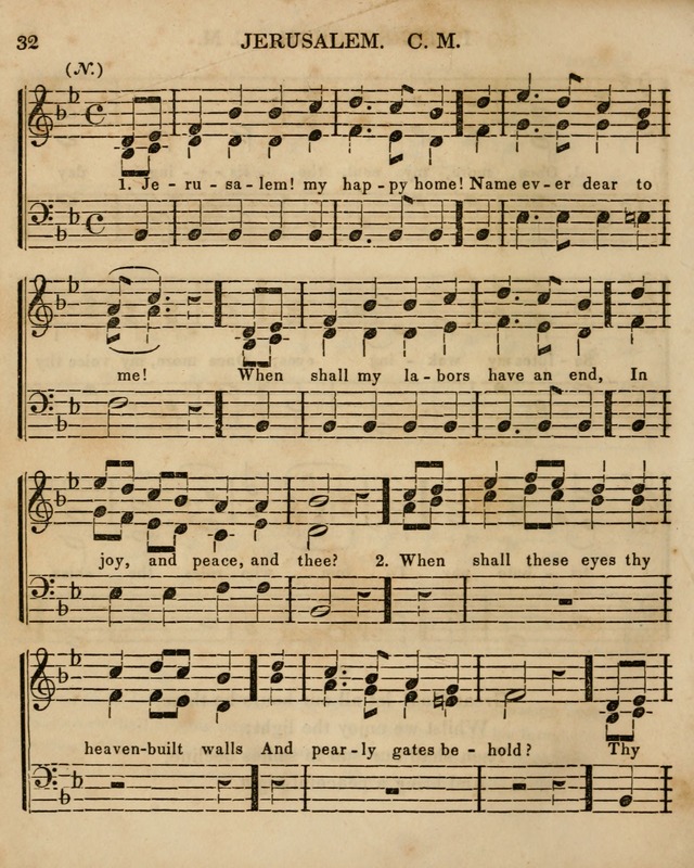 The Sunday School Singing Book: being a collection of hymns with appropriate music, designed as a guide and assistant to the devotional exercises of Sabbath schools and families...(3rd ed.) page 32