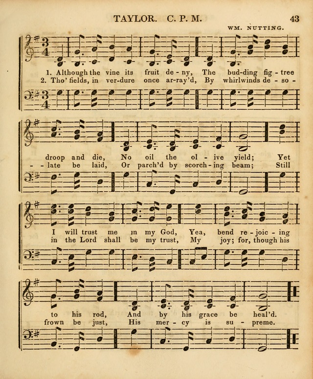 The Sunday School Singing Book: being a collection of hymns with appropriate music, designed as a guide and assistant to the devotional exercises of Sabbath schools and families...(3rd ed.) page 43