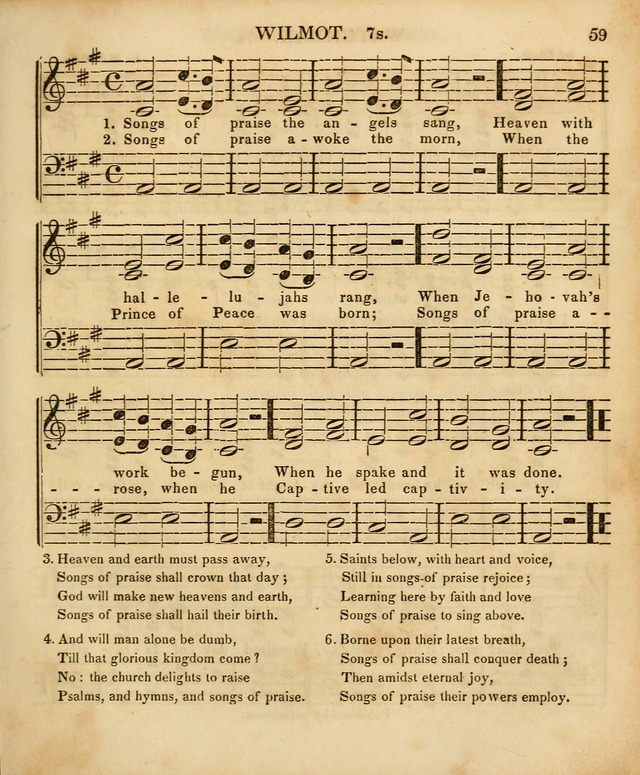 The Sunday School Singing Book: being a collection of hymns with appropriate music, designed as a guide and assistant to the devotional exercises of Sabbath schools and families...(3rd ed.) page 59