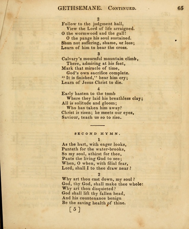 The Sunday School Singing Book: being a collection of hymns with appropriate music, designed as a guide and assistant to the devotional exercises of Sabbath schools and families...(3rd ed.) page 65