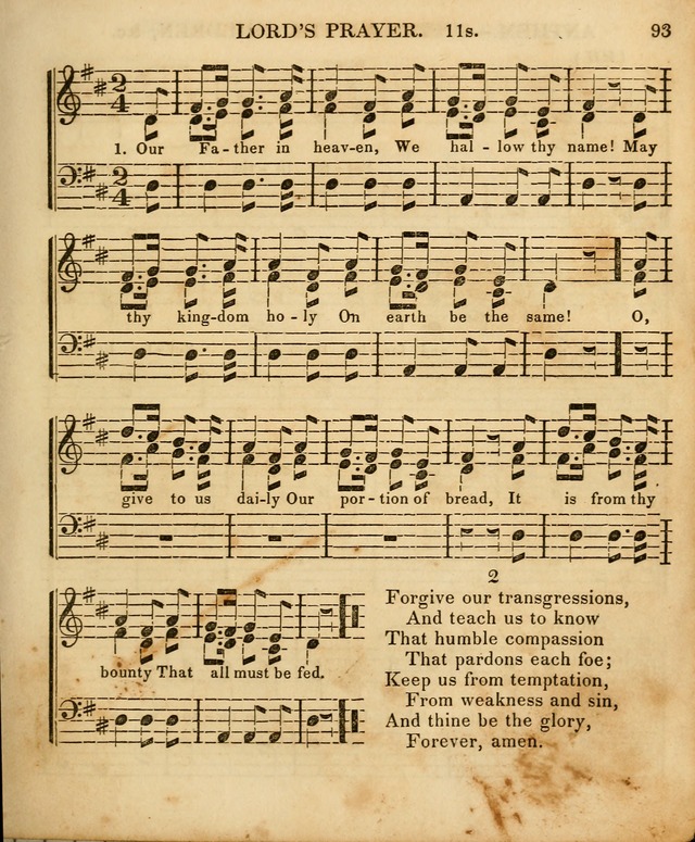 The Sunday School Singing Book: being a collection of hymns with appropriate music, designed as a guide and assistant to the devotional exercises of Sabbath schools and families...(3rd ed.) page 93