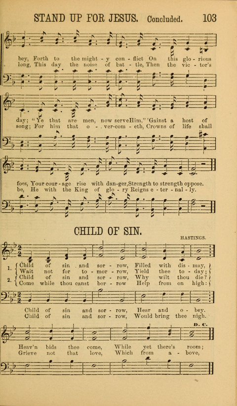 Sabbath Songs and Spiritual Hymns page 103