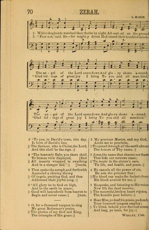 Sabbath Songs and Spiritual Hymns page 70