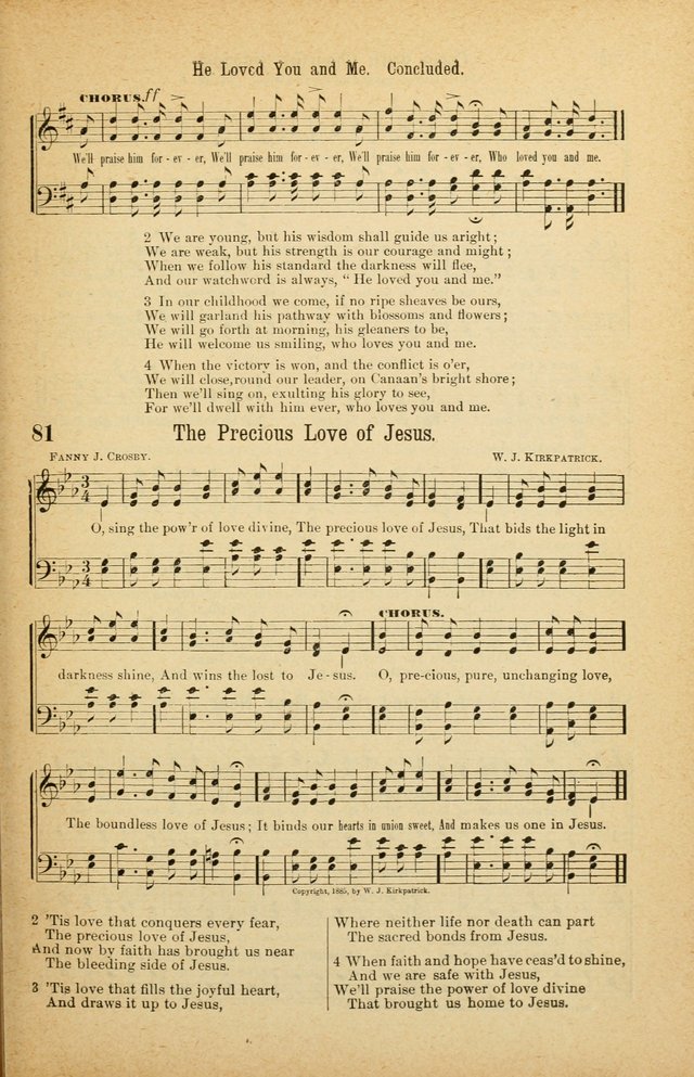 The Standard Sunday School Hymnal page 57