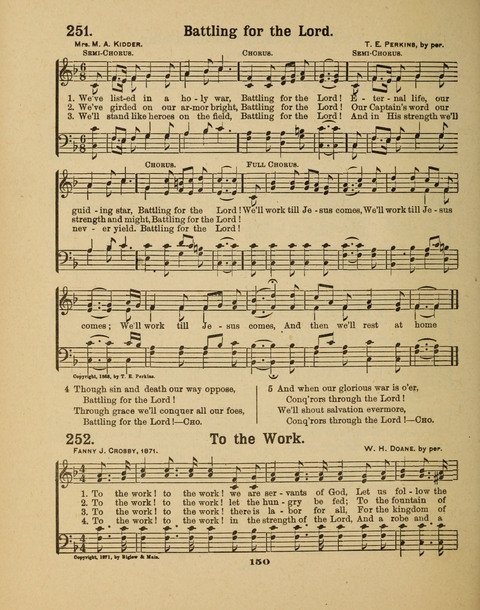 Select Songs for the Singing Service: in the Prayer Meeting and Sunday School page 150