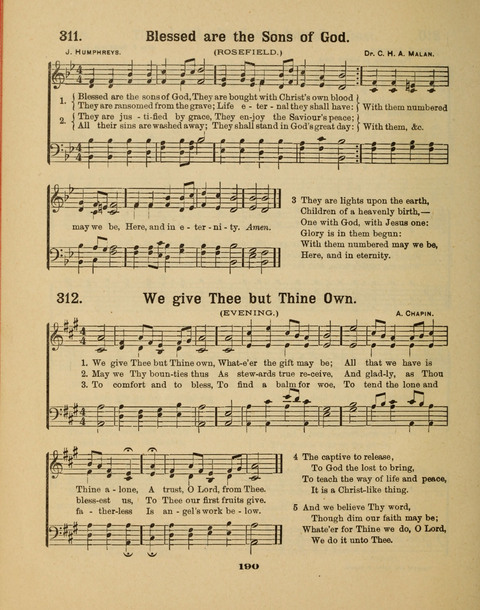 Select Songs for the Singing Service: in the Prayer Meeting and Sunday School page 190