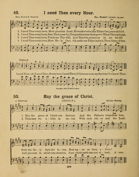 Select Songs for the Singing Service: in the Prayer Meeting and Sunday School page 28