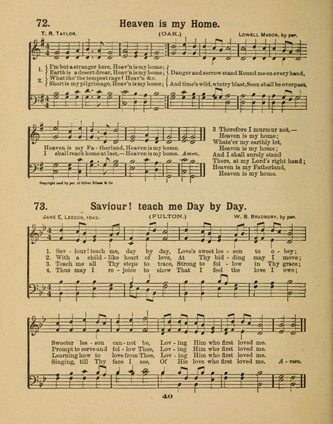 Select Songs for the Singing Service: in the Prayer Meeting and Sunday School page 40