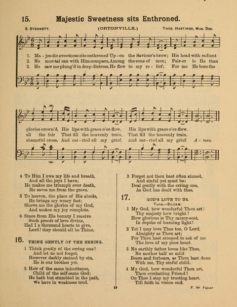 Select Songs for the Singing Service: in the Prayer Meeting and Sunday School page 9