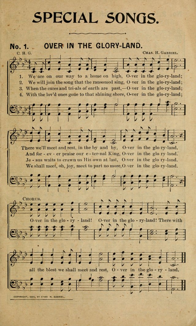 Special Songs: for Sunday schools, revival meetings, etc. page 1