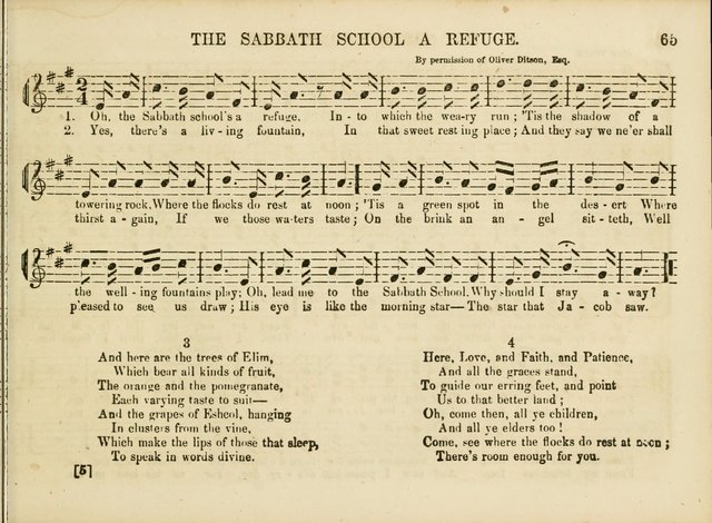 Songs for the Sabbath School and Vestry: designed especially for the Sabbath school and concert. With original and selected music page 62