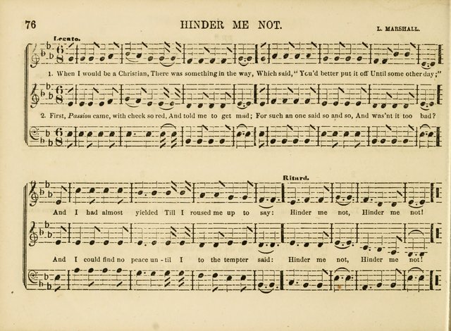 Songs for the Sabbath School and Vestry: designed especially for the Sabbath school and concert. With original and selected music page 73