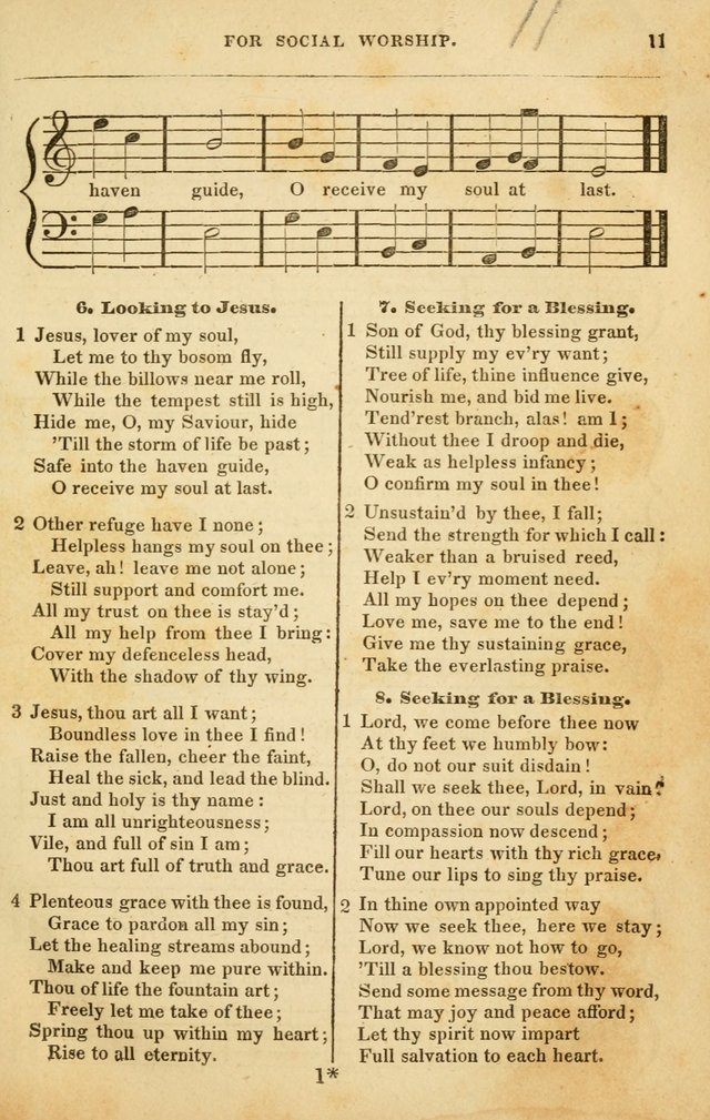 Spiritual Songs for Social Worship: adapted to the use of families and private circles in seasons of rivival, to missionary meetings, to the monthly concert, and to other occasions of special interest page 11