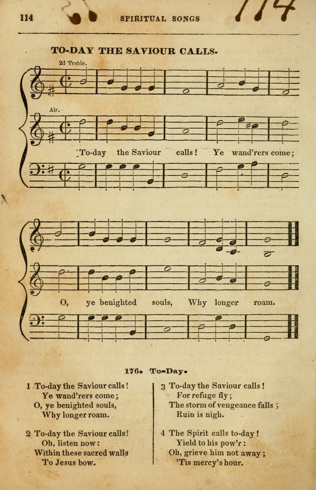 Spiritual Songs for Social Worship: adapted to the use of families and private circles in seasons of rivival, to missionary meetings, to the monthly concert, and to other occasions of special interest page 114