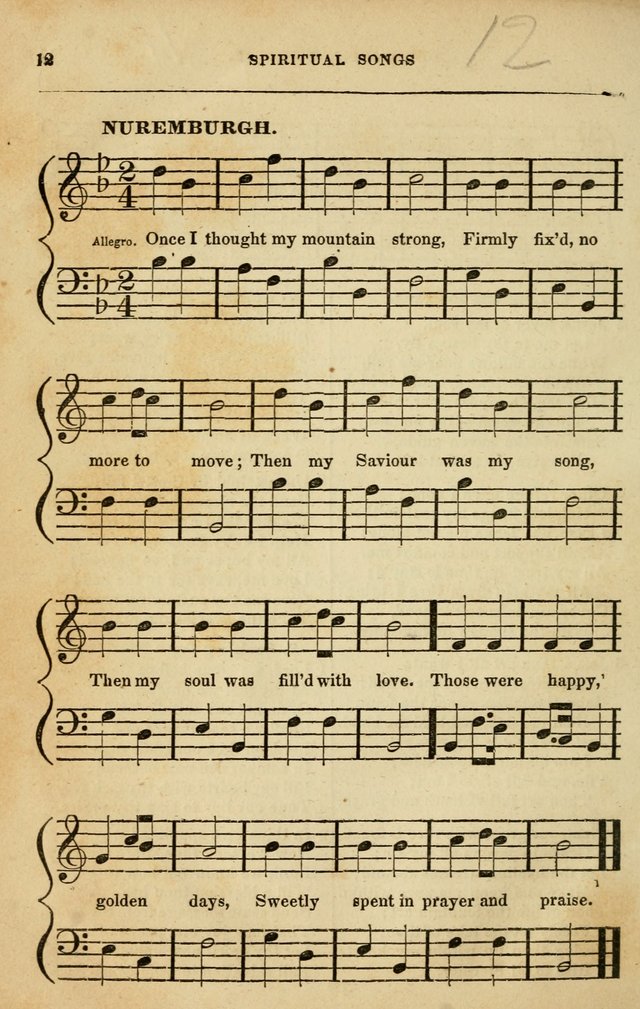 Spiritual Songs for Social Worship: adapted to the use of families and private circles in seasons of rivival, to missionary meetings, to the monthly concert, and to other occasions of special interest page 12