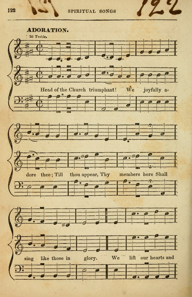 Spiritual Songs for Social Worship: adapted to the use of families and private circles in seasons of rivival, to missionary meetings, to the monthly concert, and to other occasions of special interest page 122