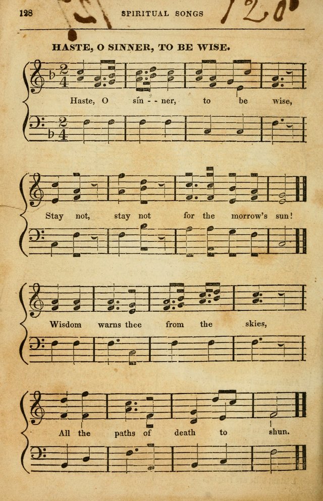 Spiritual Songs for Social Worship: adapted to the use of families and private circles in seasons of rivival, to missionary meetings, to the monthly concert, and to other occasions of special interest page 128