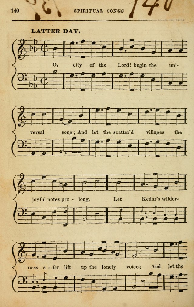 Spiritual Songs for Social Worship: adapted to the use of families and private circles in seasons of rivival, to missionary meetings, to the monthly concert, and to other occasions of special interest page 140