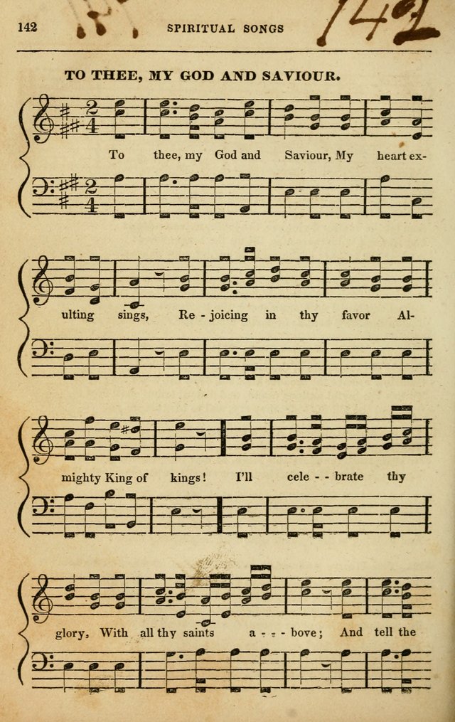 Spiritual Songs for Social Worship: adapted to the use of families and private circles in seasons of rivival, to missionary meetings, to the monthly concert, and to other occasions of special interest page 142