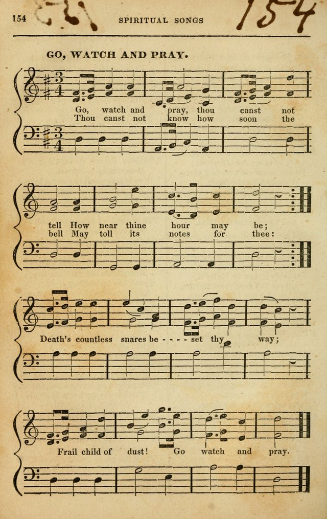 Spiritual Songs for Social Worship: adapted to the use of families and private circles in seasons of rivival, to missionary meetings, to the monthly concert, and to other occasions of special interest page 154