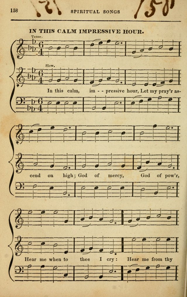 Spiritual Songs for Social Worship: adapted to the use of families and private circles in seasons of rivival, to missionary meetings, to the monthly concert, and to other occasions of special interest page 158