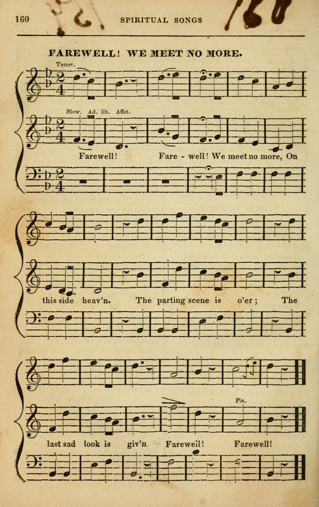 Spiritual Songs for Social Worship: adapted to the use of families and private circles in seasons of rivival, to missionary meetings, to the monthly concert, and to other occasions of special interest page 160