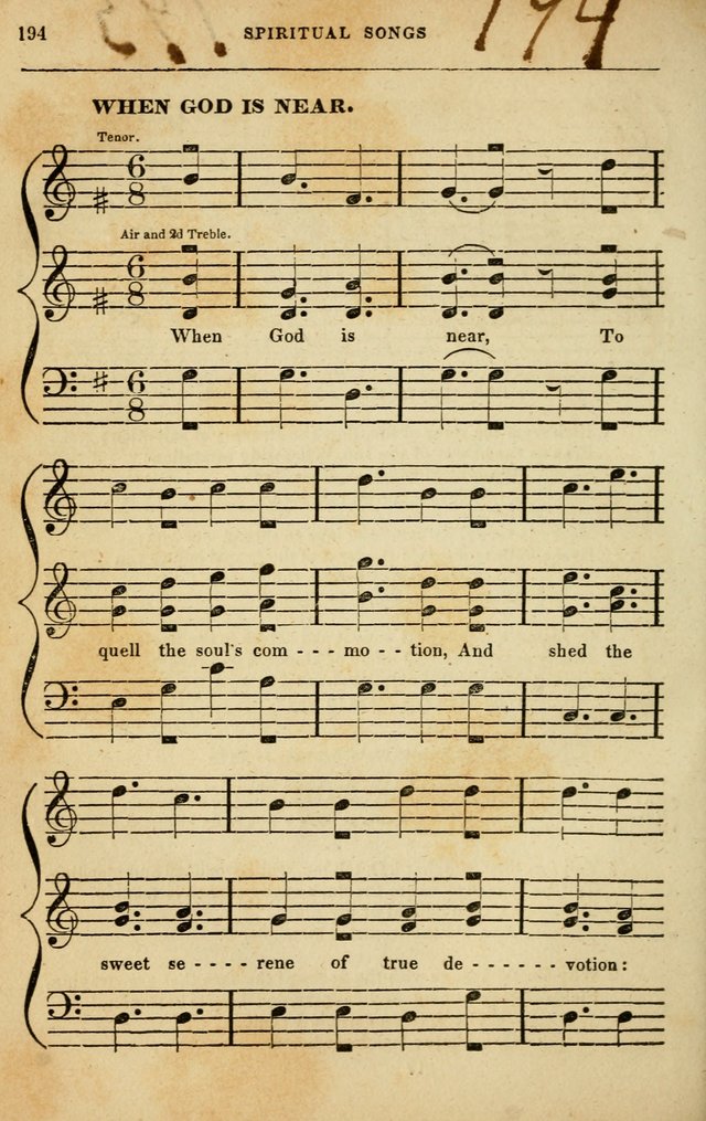 Spiritual Songs for Social Worship: adapted to the use of families and private circles in seasons of rivival, to missionary meetings, to the monthly concert, and to other occasions of special interest page 194