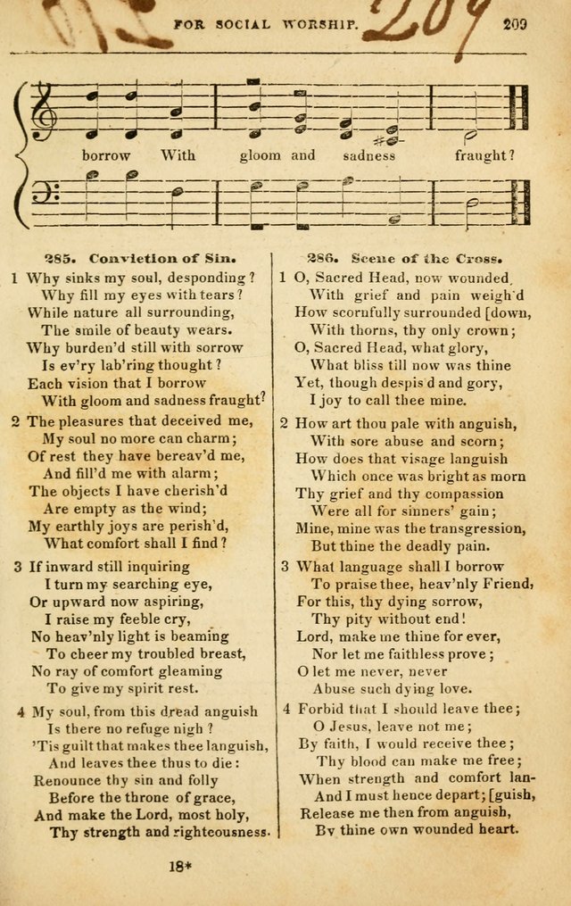 Spiritual Songs for Social Worship: adapted to the use of families and private circles in seasons of rivival, to missionary meetings, to the monthly concert, and to other occasions of special interest page 209