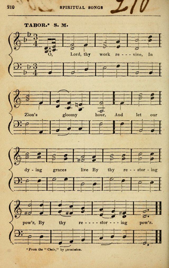 Spiritual Songs for Social Worship: adapted to the use of families and private circles in seasons of rivival, to missionary meetings, to the monthly concert, and to other occasions of special interest page 210